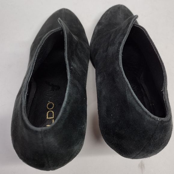 Black Suede Aldo "Tallo Shooties" l Stiletto l Size 8.5 l Genuine Leather - Picture 9 of 12
